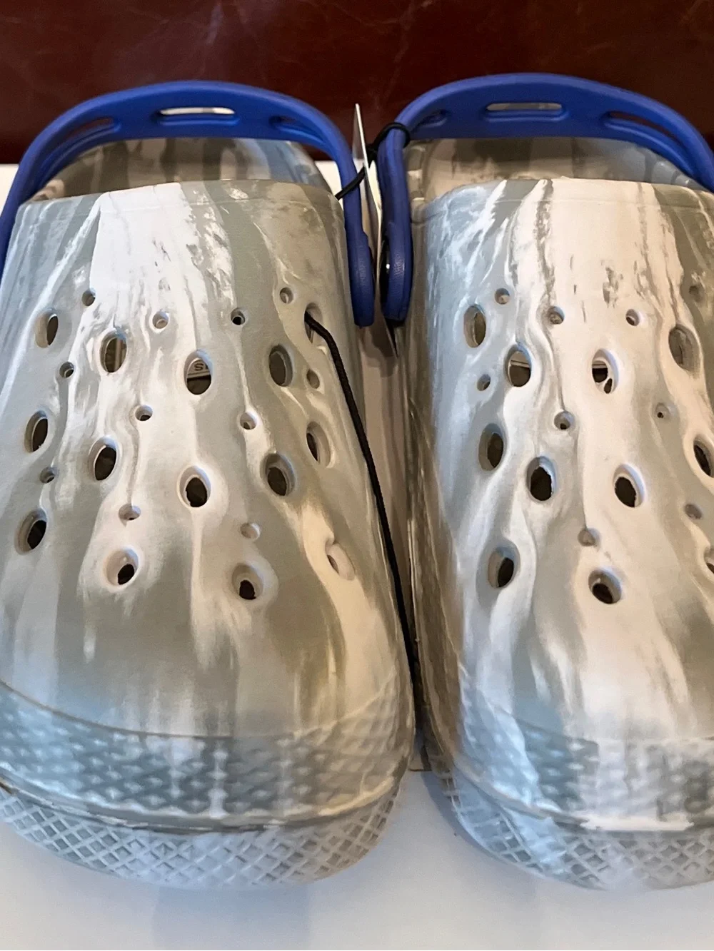 Lily & Dan Aldi Kids Gray Cream Swirl Summer Clogs Shoes Size 13/1 New w/tag
